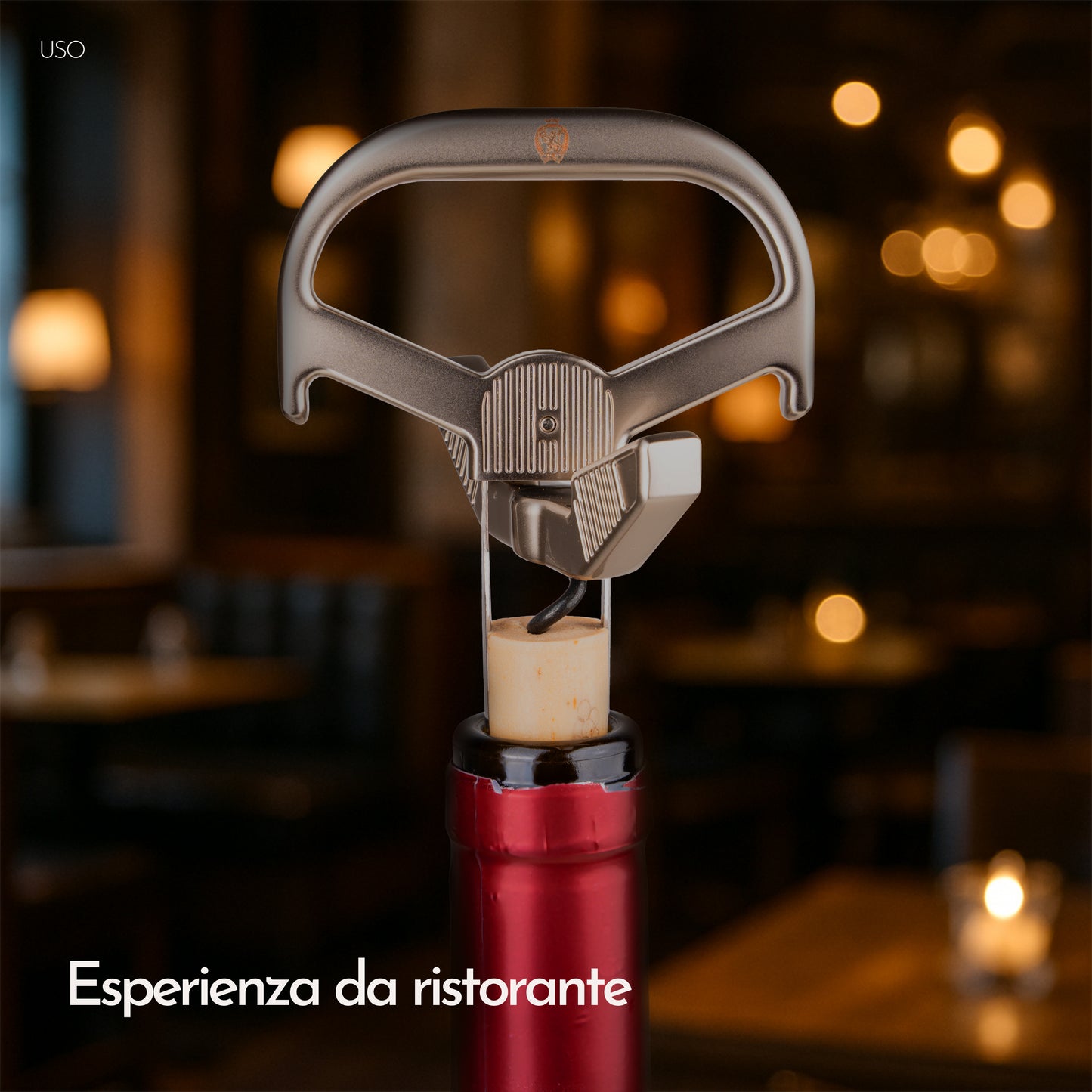 Cavatappi Lama e Verme Professionale per Vini Invecchiati Luxury - Apribottiglie di Alta Qualità per Appassionati di Vino e Sommelier - Design Elegante e Versatile