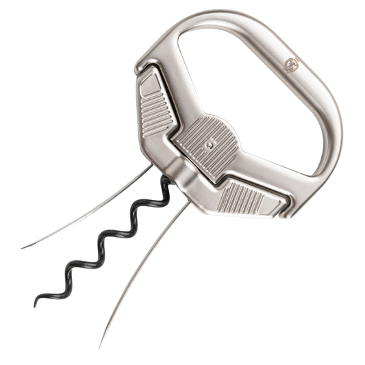 Cavatappi Professionale con Doppia Lama e Verme per Vini Invecchiati - Apribottiglie di Alta Qualità per Appassionati di Vino e Sommelier - Design Elegante e Versatile